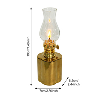 Lampe à huile en céramique de style vintage, lanterne de table plaquée or et argent, lumière décorative pour la maison, décoration de Noël