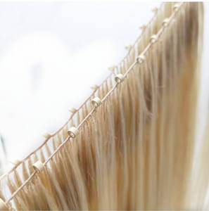 नए बाल उत्पाद अदृश्य डबल खींची हुई मोटी एंड फेदर लाइन क्रॉकेट मानव बाल बुनकर बालों को डुबाई/इसराel/uk में गर्म बिक्री - Product Image 2