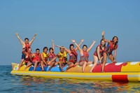 Bateau banane gonflable géant - Flotteur aquatique robuste à remorquer pour les aventures en groupe à la plage et sur le lac