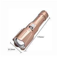 Lampe torche tactique étanche rechargeable avec lumière laser blanche à focalisation réglable pour le camping en plein air