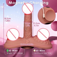 Dildos électriques télécommandés, extensibles et chauffants, souples et réalistes, de type canon au sol, avec fonction de masturbation, étanches IPX7