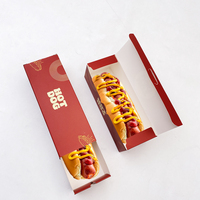 Recyclable Usine Vente En Gros Une Série De Boîtes D'emballage Alimentaire Sacs En Papier Kraft Boîte De Hot Dog Personnalisée Emballage Forme De Boîte Personnalisée