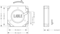 Ventilateur centrifuge DC longue durée du fabricant 4010 réfrigérateur de refroidissement 5V 12V 24V roulement hydraulique à billes OEM Support personnalisé