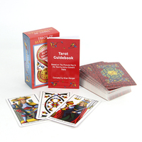 Fabricant de cartes à jouer de tarot personnalisées avec logo doré avec guide et boîte à plis