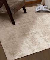 Tapis rond moderne extra épais en laine/soie, fabriqué à la machine, antidérapant, adapté aux animaux domestiques, blanc, pour chambre à coucher et usage familial