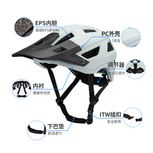 Casco de Ciclismo PC+EPS con 26+ Ventilaciones, Cierre de Trinquete, Protección para la Cabeza, Unisex, Color Sólido, Visera Única - Product Image 1