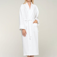 Peignoir en flanelle gaufrée pour homme, peignoir personnalisé pour femme, peignoirs d'hôtel et de spa, peignoirs pour filles