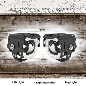 . 	 Luces Auxiliares LED para Motocicleta, Faros Antiniebla de Alta Potencia de 60W con Ojos de Ángel - Product Image 3