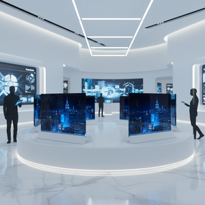 จอแสดงผล OLED แบบโปร่งใส 3 มิติ แบบอินเทอร์แอคทีฟ สำหรับการศึกษาในห้องปฏิบัติการ หลายสี สำหรับใช้ในรถยนต์ โฆษณา ตกแต่ง IPX3 - Product Image 6