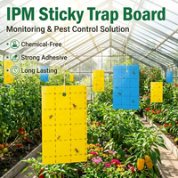 Perangkap Serangga Perekat Dua Sisi Warna Kuning & Biru Buatan Pabrik OEM - Menargetkan Aphid, Whiteflies, Thrips & Fungus Gnats untuk Pengendalian Hama Rumah Kaca
