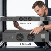 Boîtier de montage en rack pour serveur 2U 4 SFP + 10G 6 Lan 2 * PSU 12e LGA 1700 H610 Pfsense industriel pare-feu Mini PC 2U châssis de montage en rack