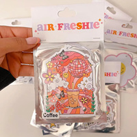 Diffuseur d'air pour voiture personnalisé, longue durée, différents parfums, matériau en papier de coton, forme découpée, diffuseur d'air pour voiture