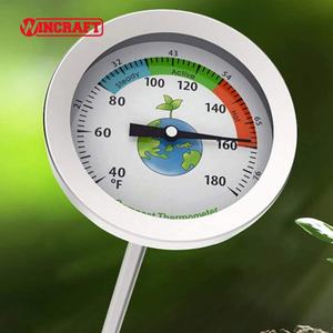 Testeur de sol bi-métal numérique de 54mm sonde en acier inoxydable de plante de jardin extérieur avec thermomètre pour sol de compost - Product Image 6