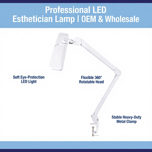 Portable White 84 PCS SMD LED 220-240V Adjustable Dimmable Swing Arm 105 Beam Angle Dent <b>Workshop</b> Office Use Work <b>Light</b> - Product Image 1