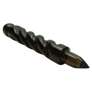 หินควอตซ์สโมกกี้แท่งนวดเกลียว | หินธรรมชาติทำมือเสาโอเบลิสค์ทาวเวอร์ - Product Image 2