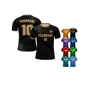 Professionele OEM/ODM bronfabriek op maat bedrukte geborduurde voetbaltenues teamlogo nummer polyester ademende voetbaluniform - Product Image 3