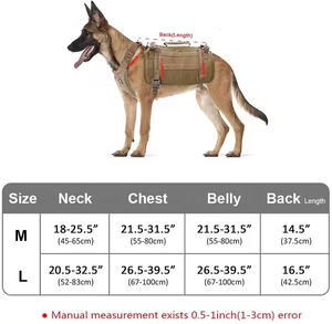 حار بيع دائم النايلون التكتيكي الكلب تسخير عاكس لا سحب الكلب سترة تسخير للكلاب المتوسطة والكبيرة - Product Image 6
