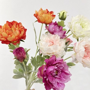 <b>Artificial</b> <b>Peony</b> Flowers Silk Flocked Waterproof For Wedding Home Decor Outdoor Photography Props - Product Image 2