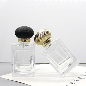 Envase de Perfume Cuadrado Transparente de Vidrio de 100 ml con Clip, Material de Embalaje Cosmético Vacío con Capacidad de 30 ml - Product Image 1