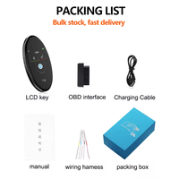 Stock en vrac écran tactile modifié télécommande clé de voiture pour les voitures de démarrage et d'arrêt affichage LCD universel clé de voiture intelligente
