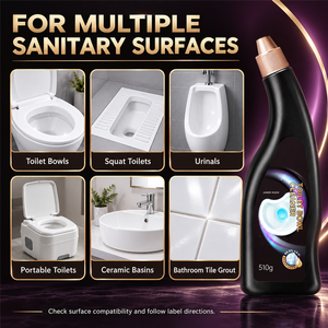 Gel Limpiador de Inodoros de Marca Privada con Boquilla Angulada, Eliminador de Manchas y Cal para Inodoros, Líquido de Limpieza para Baños OEM ODM - Product Image 5