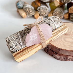 Kit de taches de <span class=keywords><strong>sauge</strong></span> en vrac avec cristal nettoyage à la maison énergie négative encens de <span class=keywords><strong>sauge</strong></span> <span class=keywords><strong>blanche</strong></span> bâtons Palo Santo - Product Image 3