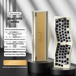 <span class=keywords><strong>Clavier</strong></span> mécanique Weikav Record 66 <span class=keywords><strong>ALice</strong></span> en aluminium, 68 touches, rétroéclairage RVB, structure de joint personnalisée, ergonomie - Product Image 6