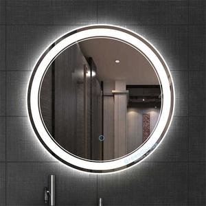 <span class=keywords><strong>Espejo</strong></span> de pared redondo sin marco para baño, luz Led para desnebulizar, Sensor regulable - Product Image 5