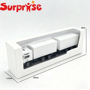 โลโก้สั่งทำได้ ขายส่ง <span class=keywords><strong>รถ</strong></span>บรรทุกโลหะแบบดึงกลับ ขนาด 21 ซม. สเกล 1:64 สไตล์ยุโรป ของเล่นรถขนส่งพร้อมรถพ่วงถอดได้ - Product Image 5