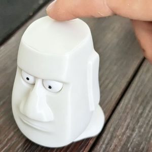 -Eyed Moai Squeeze Toy Cute Cartoon Plastic Resin <b>Figure</b> Stress Relief Ball Creative Decompression Toy for Kids & Adults - Product Image 4