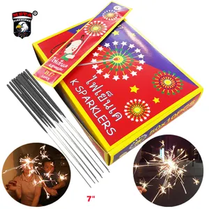 Mainan ucapan langsung pabrik Tiongkok laris paket sederhana kembang api 7 "kembang api berkilau tanpa api untuk perayaan kebahagiaan