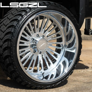 ล้อรถบรรทุก LSGZL แบบกำหนดเอง ขอบลึก ขัดเงาโครเมียม ผลิตด้วยกรรมวิธีฟอร์จ สำหรับรถฟอร์ด F150 F250 F350 เรนเจอร์ ซิลเวอราโด1500 2500 3500 - Product Image 1