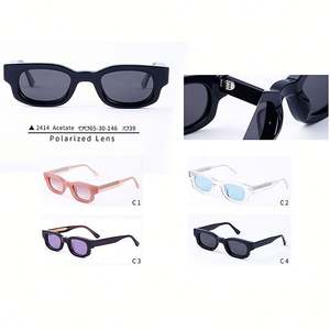 Lunettes de soleil polarisées carrées rétro 2025 pour hommes et femmes avec logo personnalisé, verres TAC, petite monture en acétate, protection UV400 pour la conduite - Product Image 6