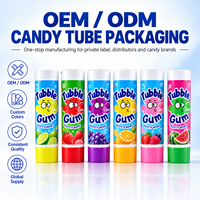 Tubes d'emballage pour chewing-gum laminés ABL de qualité alimentaire 50 ml, faciles à presser, avec bouchon à vis, impression UV personnalisée