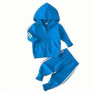 Conjunto Deportivo Informal de 2 Piezas para Niños, 100% Algodón, Sudadera con Capucha y Cremallera, Pantalones Deportivos, para Niños y Niñas, Novedad de 2023 - Product Image 4