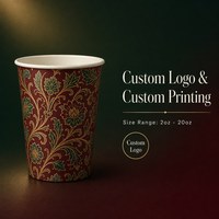 Gobelets à café en papier à paroi simple jetables, logo personnalisé, revêtement PE, 2 oz à 20 oz, fournisseur en gros, fabricant