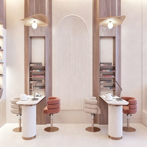 Beauty Hair Salon Furniture Full Room Custom Interior Design Nail Salon station One stop Barber store decoration Renovation - Product Image 6
