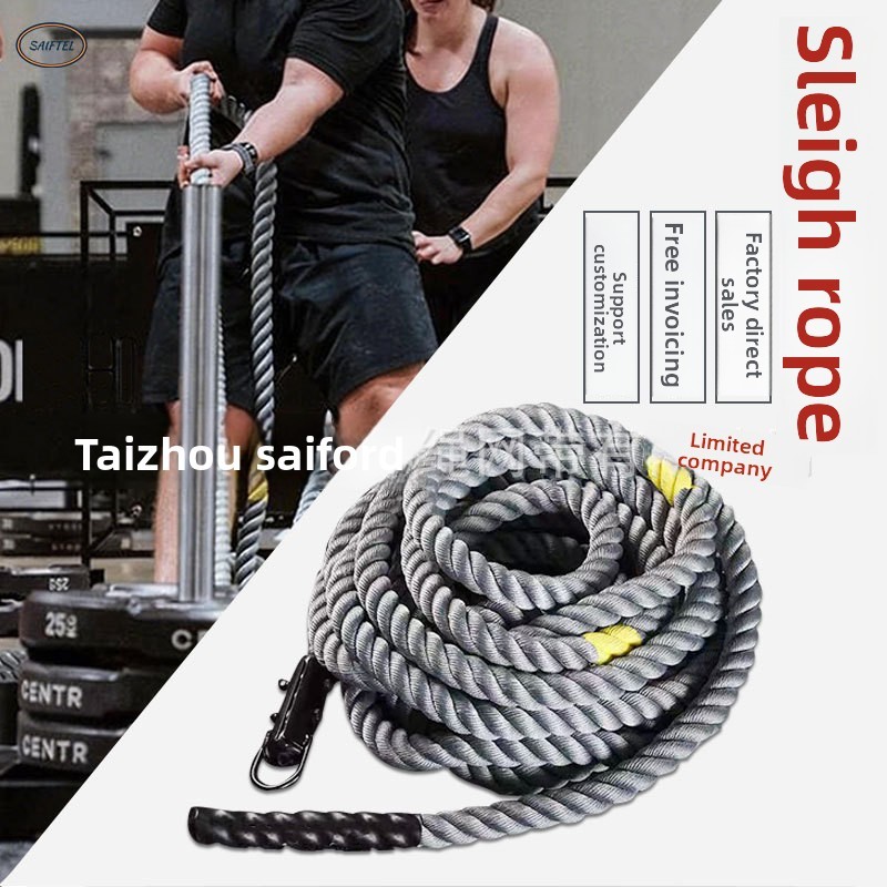 Gray Sled Pulling Rope Track Field
