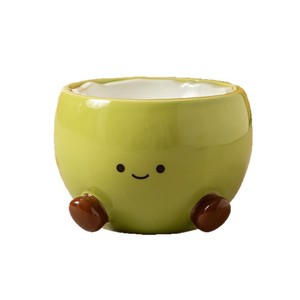 Rắn thân thiện với môi gốm Bát chó cao chân phẳng miệng bảo vệ cột sống cổ tử cung chống gõ đường kính lớn uống bát cơm - Product Image 5