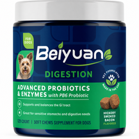 Friandises à mâcher molles probiotiques pour chiens avec enzymes digestives PB6 Probiotic pour la santé intestinale, le soutien de l'estomac sensible et la digestion