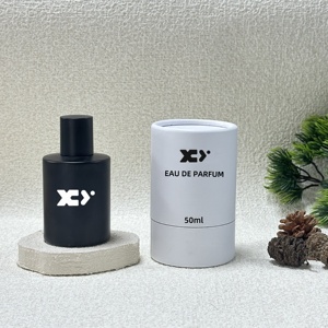 30ml 50ml <span class=keywords><strong>100ml</strong></span> Matte đen vòng sang trọng Parfum bao bì chai Spray Atomizer chai nước hoa thủy tinh với nắp màu đen và hộp - Product Image 2