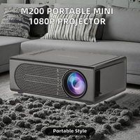 Mini-projecteur portable LED XYC M200 pour téléphones, home cinéma, prise en charge de la mise en miroir filaire du téléphone, 1080p, 3D, intégré, Android 14