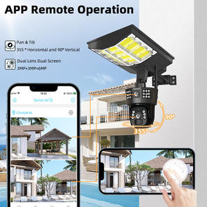 3MP + 3MP năng lượng mặt trời ánh sáng đường phố CCTV Camera 4G tầm nhìn ban đêm không thấm nước cảm biến chuyển động 4K wifi an ninh PTZ LED đèn trong nhà sử dụng ngoài trời - Product Image 3