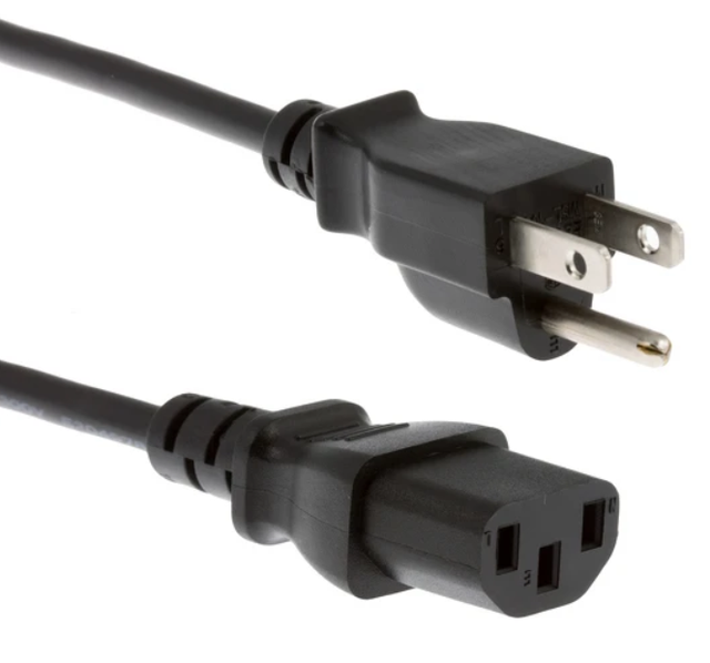 YHYadapter 5ft Black Pc Power Cable USA 3 Prong Computer Monitor Rice Cooker Us Plug Power Cable Cord in