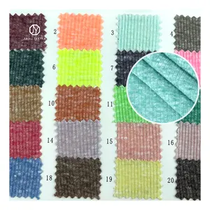 Coton biologique en polyester recyclé 2*2 côtelé coton recyclé tricoté écologique tissu de vêtements respectueux de l'environnement
