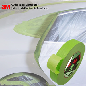 Ruban <span class=keywords><strong>de</strong></span> <span class=keywords><strong>masquage</strong></span> pour peinture automobile professionnel 3M 401 authentique, vert, 120 mètres ° Ruban adhésif en papier crépon résistant à la chaleur pour la peinture automobile - Product Image 1