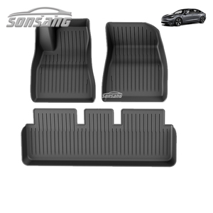 Alfombrillas de Goma TPO TPE Personalizadas, 5D 3D, Impermeables, de Lujo, Juego Completo para el Interior del Automóvil <span class=keywords><strong>Tesla</strong></span> <span class=keywords><strong>Model</strong></span> <span class=keywords><strong>3</strong></span> - Product Image 1