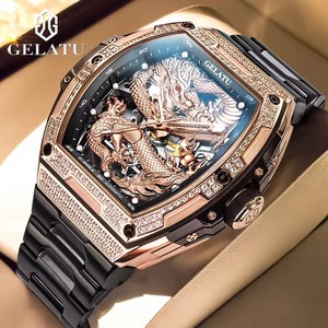 Envío Directo, Reloj de Pulsera GELATU Dragon, Mecánico Automático, de Alta Calidad, con Puntero, Moderno, Resistente al Agua, de Acero Inoxidable - Product Image 1