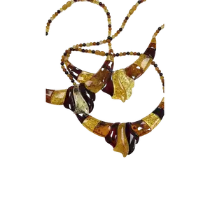 热销天然波罗的海琥珀饰品独特水晶宝石闪亮完成项链女男士礼品