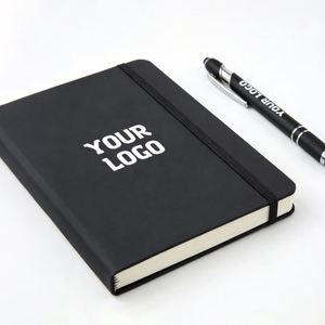 Wholesale Promo Business Gift Custom A5 Elastic Strap Pen Holder Logo Diary <b>Note</b> <b>Book</b> Pu Leather Notebook - Product Image 1